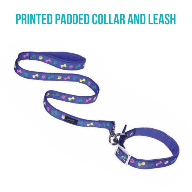 PRINTED PADDED COLLAR & LEASH